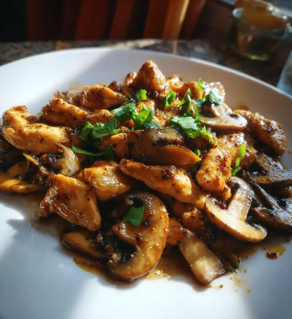 black pepper chicken with mushrooms recipe