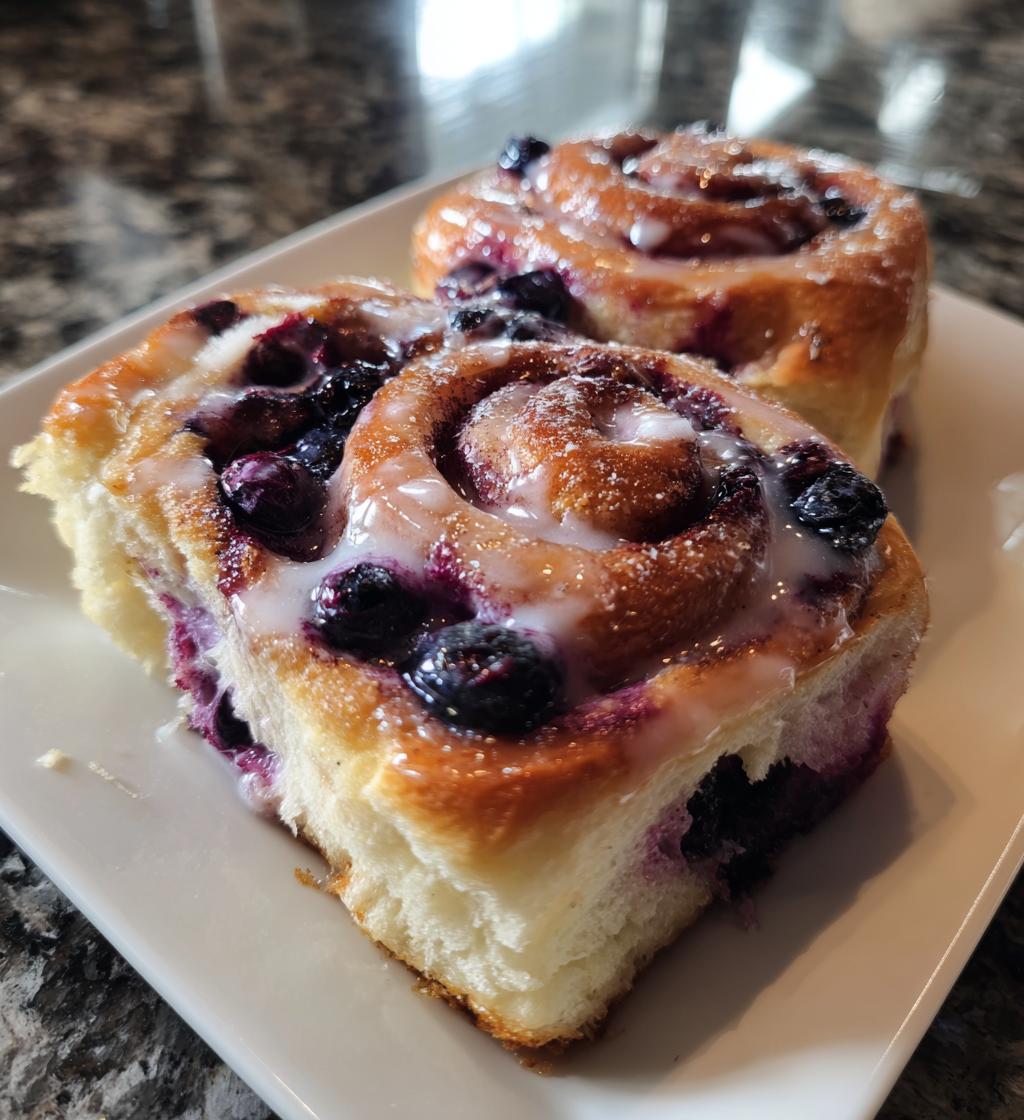 blueberry cinnamon rolls - detail 1