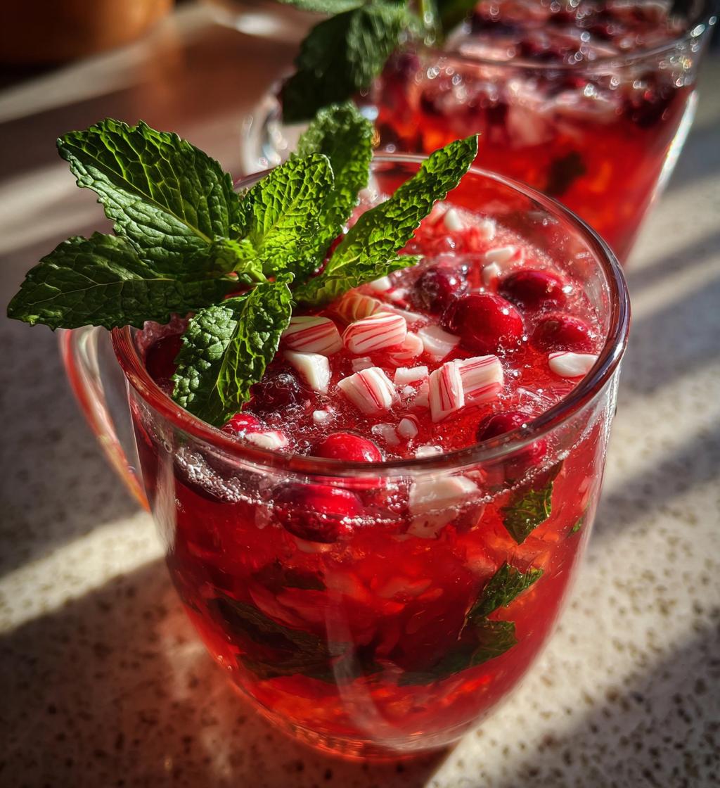 candy cane christmas punch - detail 1