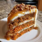 caramel pecan carrot heaven cake