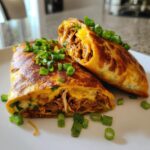 cheesy garlic chicken wraps