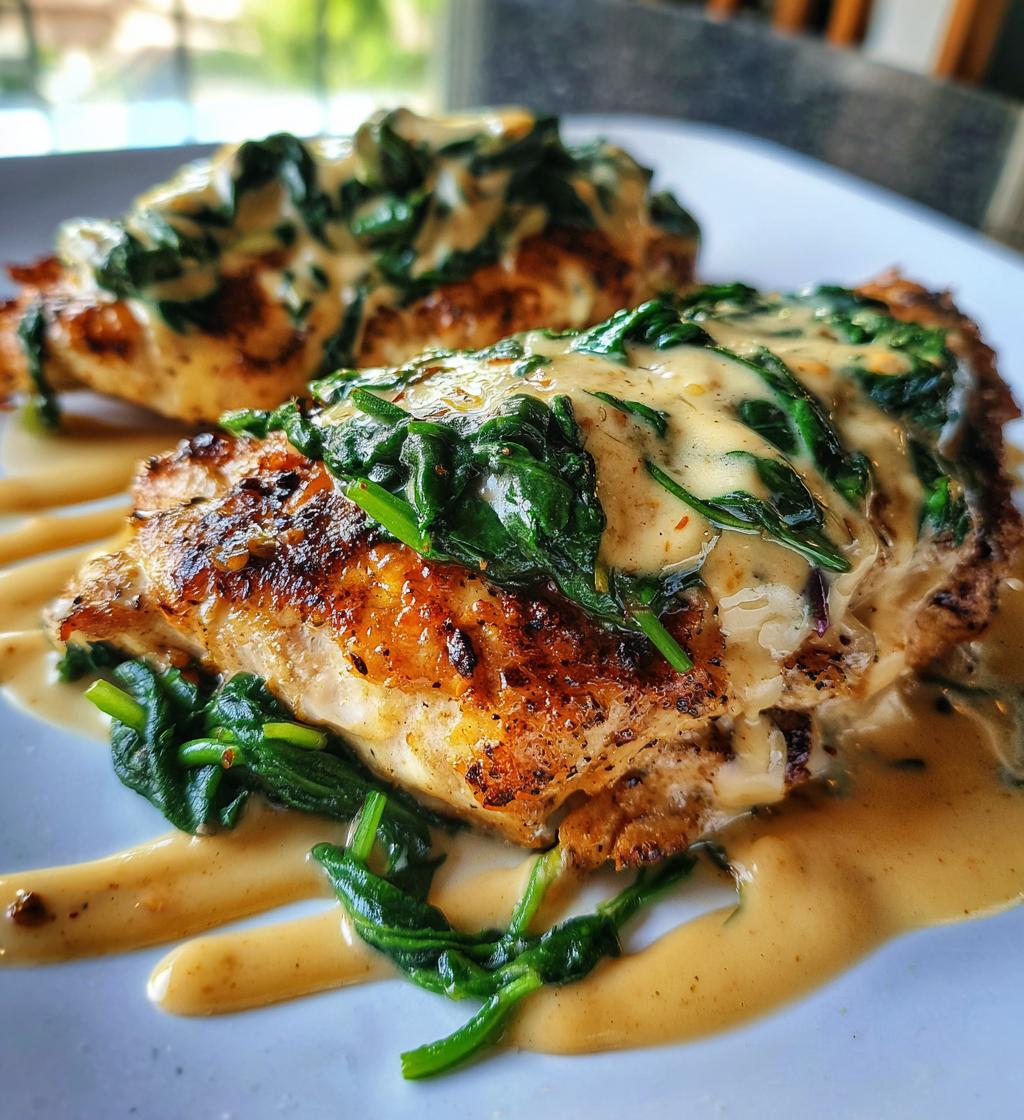 chicken florentine style - detail 1