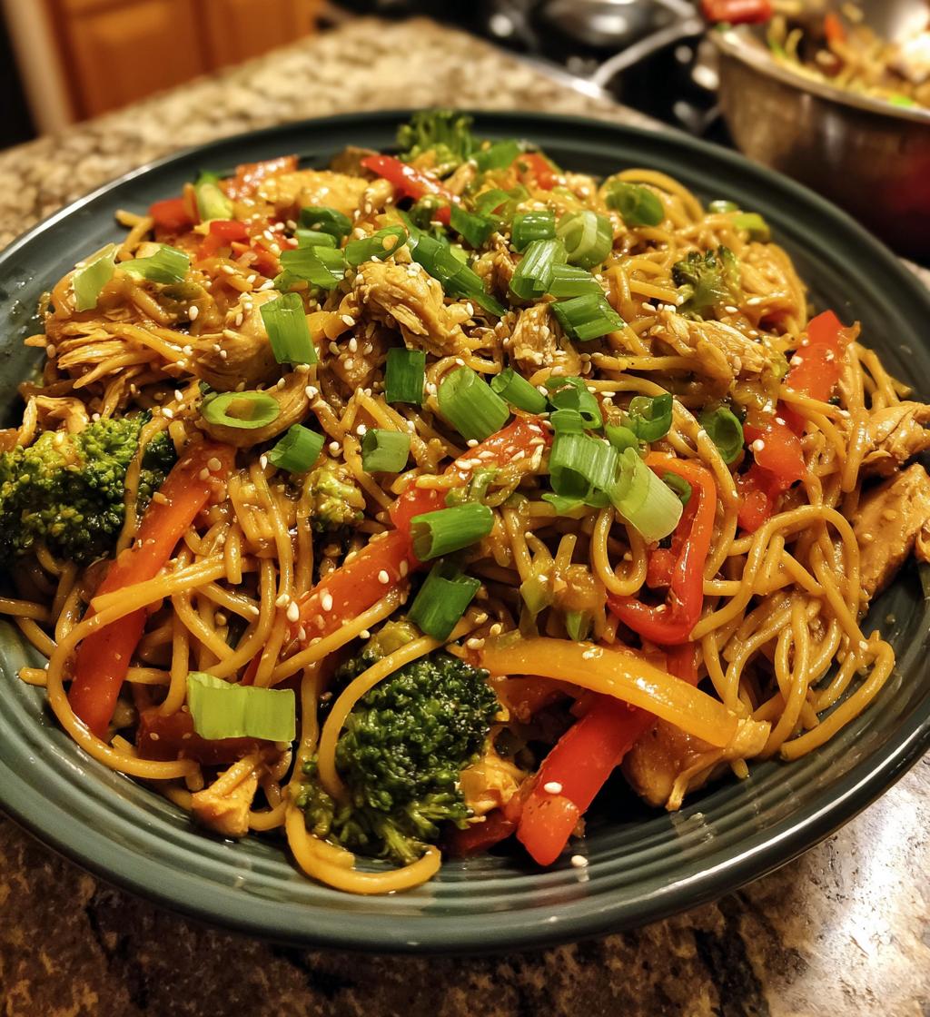 chicken spaghetti lo mein - detail 1