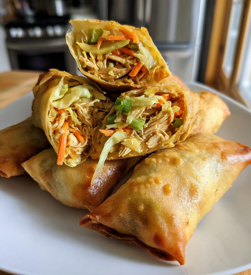 chicken spring rolls - detail 1