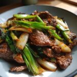 chinese beef and onion stir fry