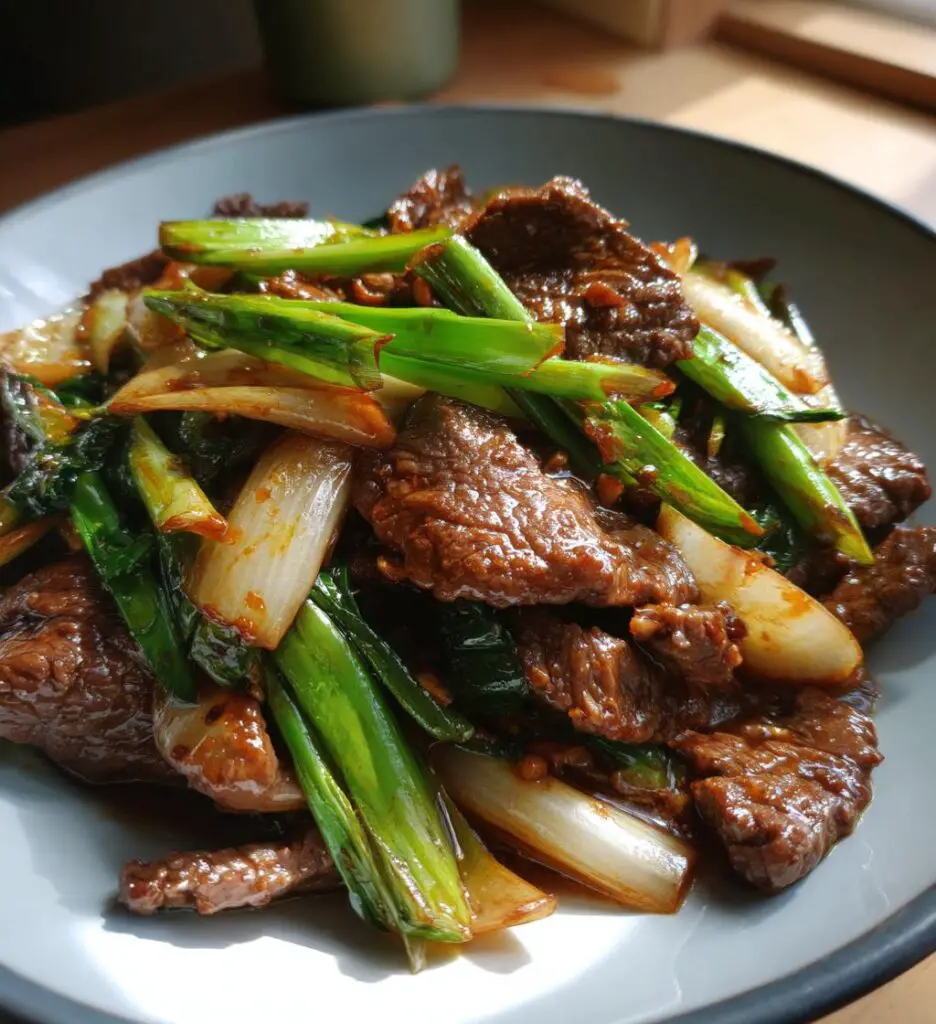 chinese beef and onion stir fry