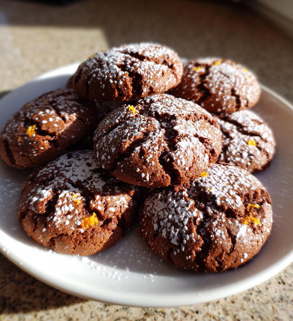 chocolate orange shortbread cookies - detail 1