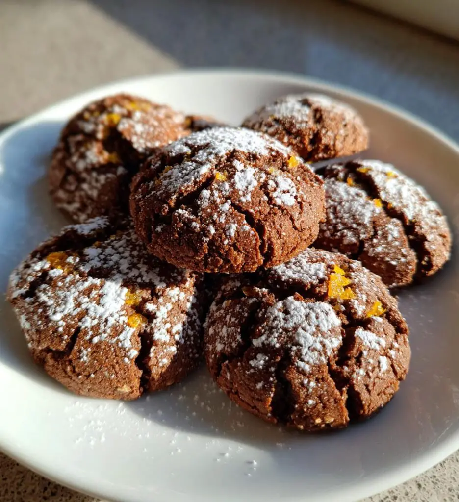 chocolate orange shortbread cookies
