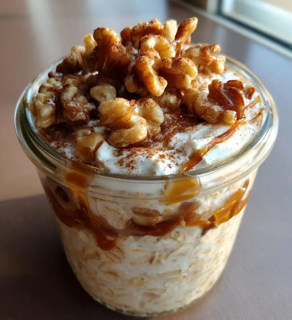 cinnamon roll overnight oats