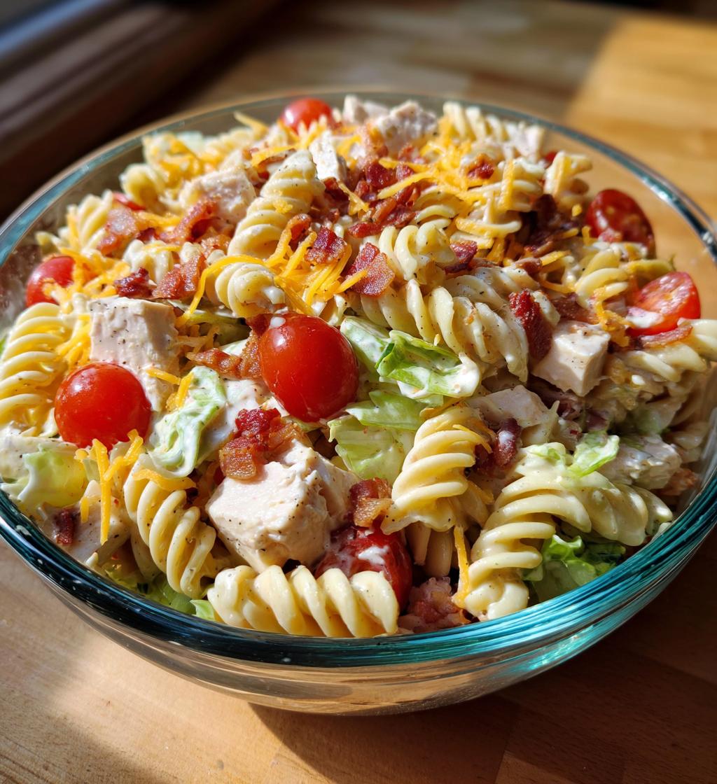 club sandwich pasta salad - detail 1