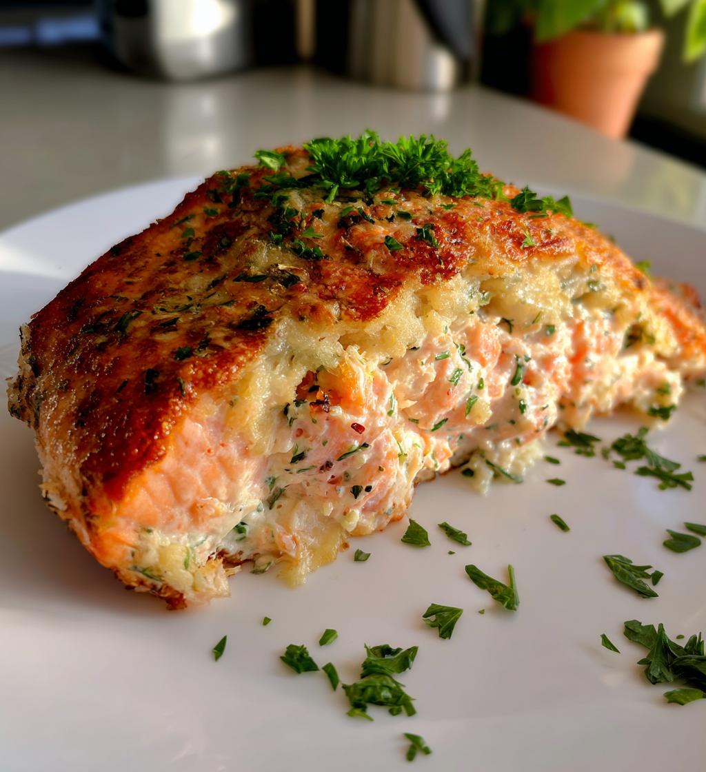 crab and shrimp stuffed salmon