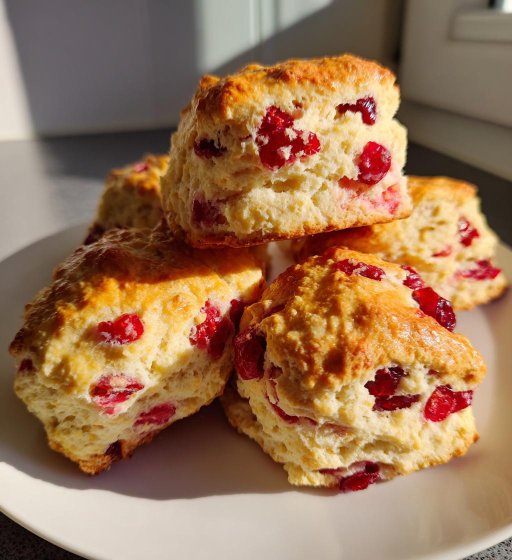 cranberry orange sour cream scones - detail 1