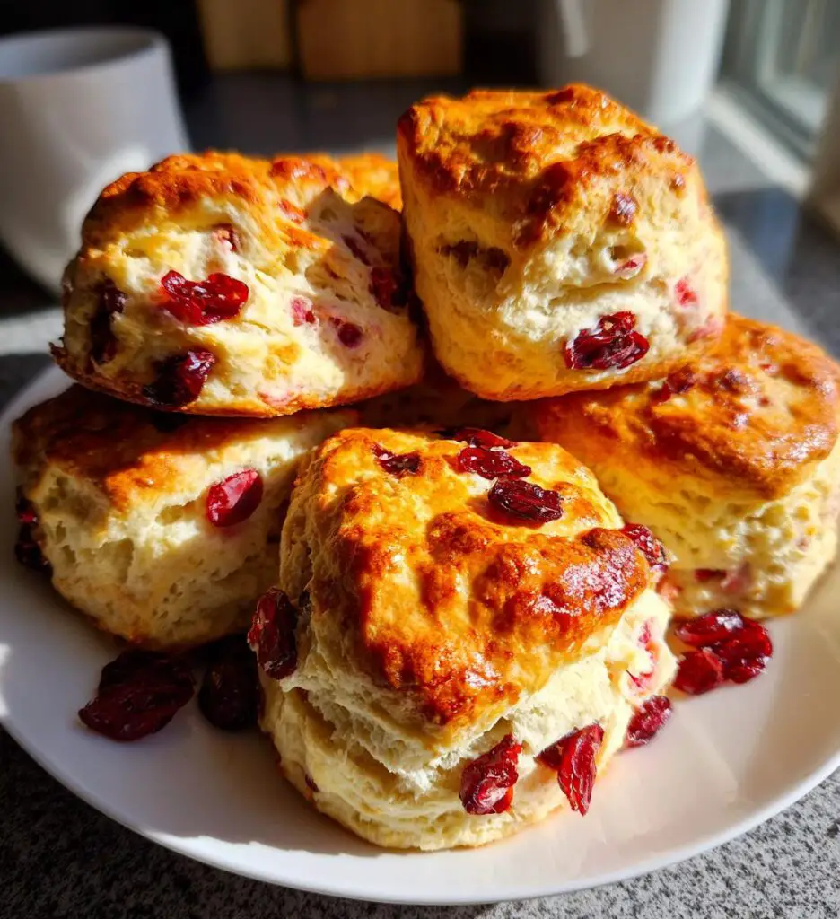 cranberry orange sour cream scones