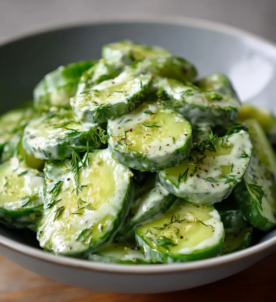creamy cucumber salad recipe