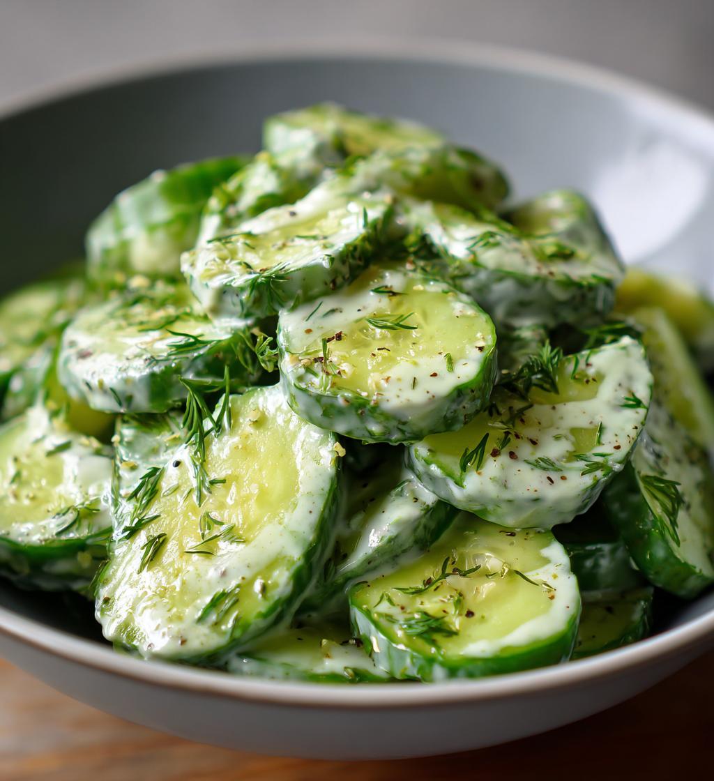 creamy cucumber salad recipe