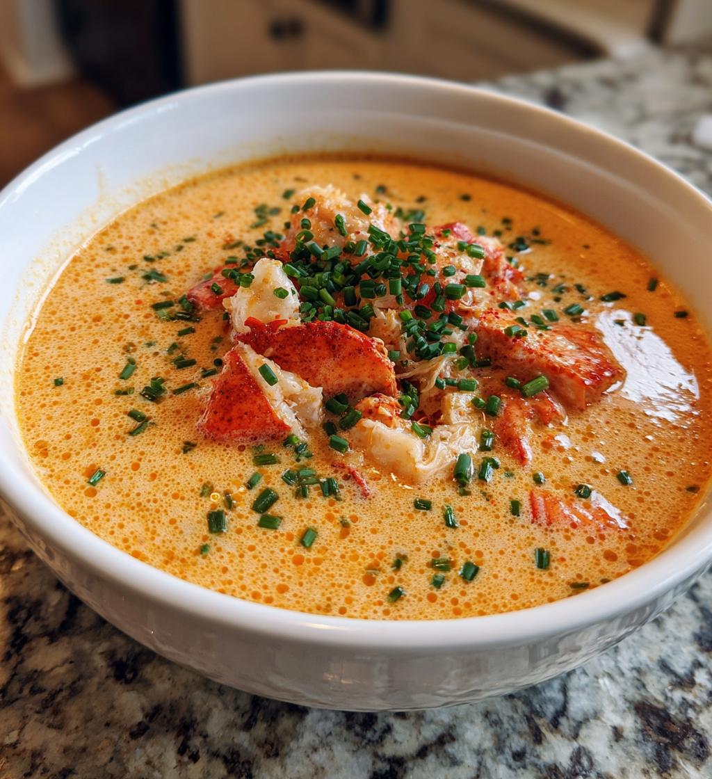 creamy lobster bisque - detail 1
