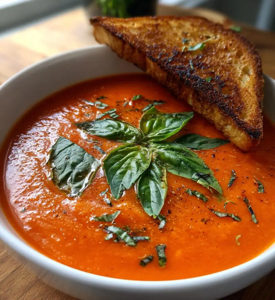 creamy roasted garlic tomato soup