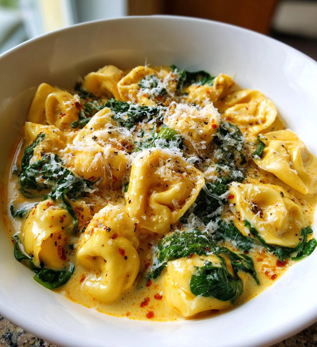 creamy sausage tortellini soup - detail 1