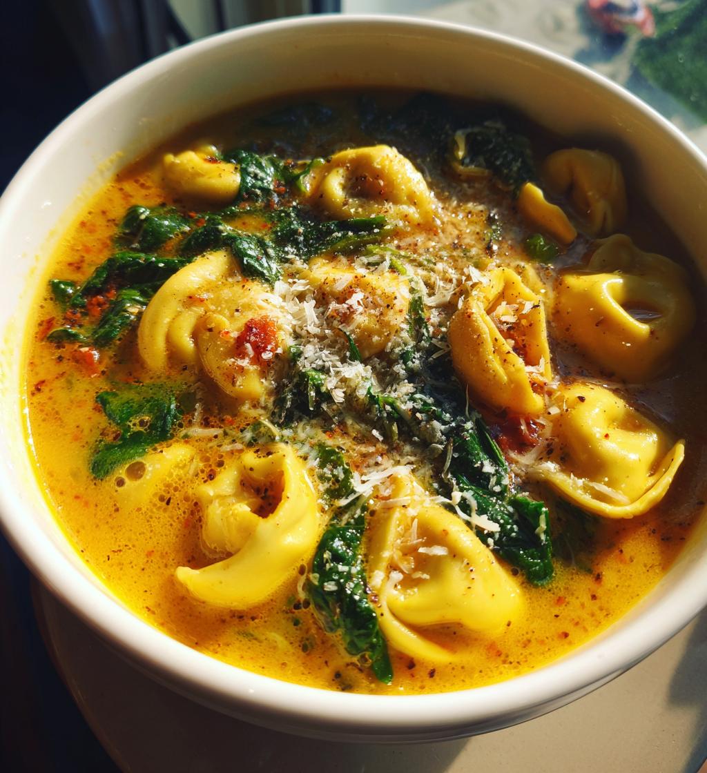 creamy sausage tortellini soup