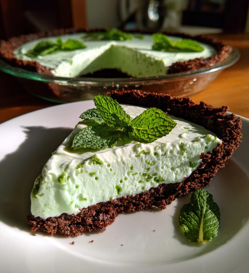 creme de menthe grasshopper pie - detail 1