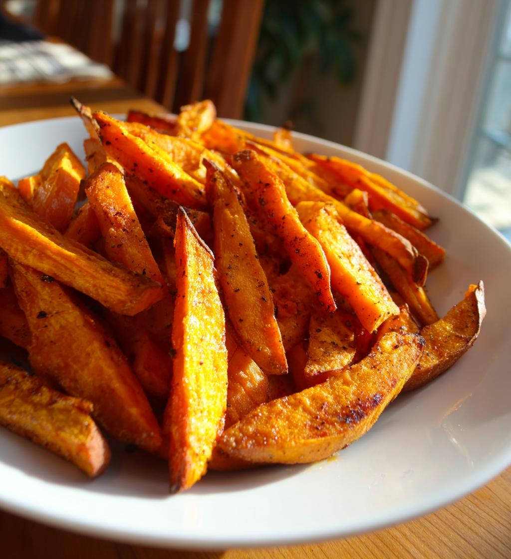 crispy oven baked sweet potato fries - detail 1