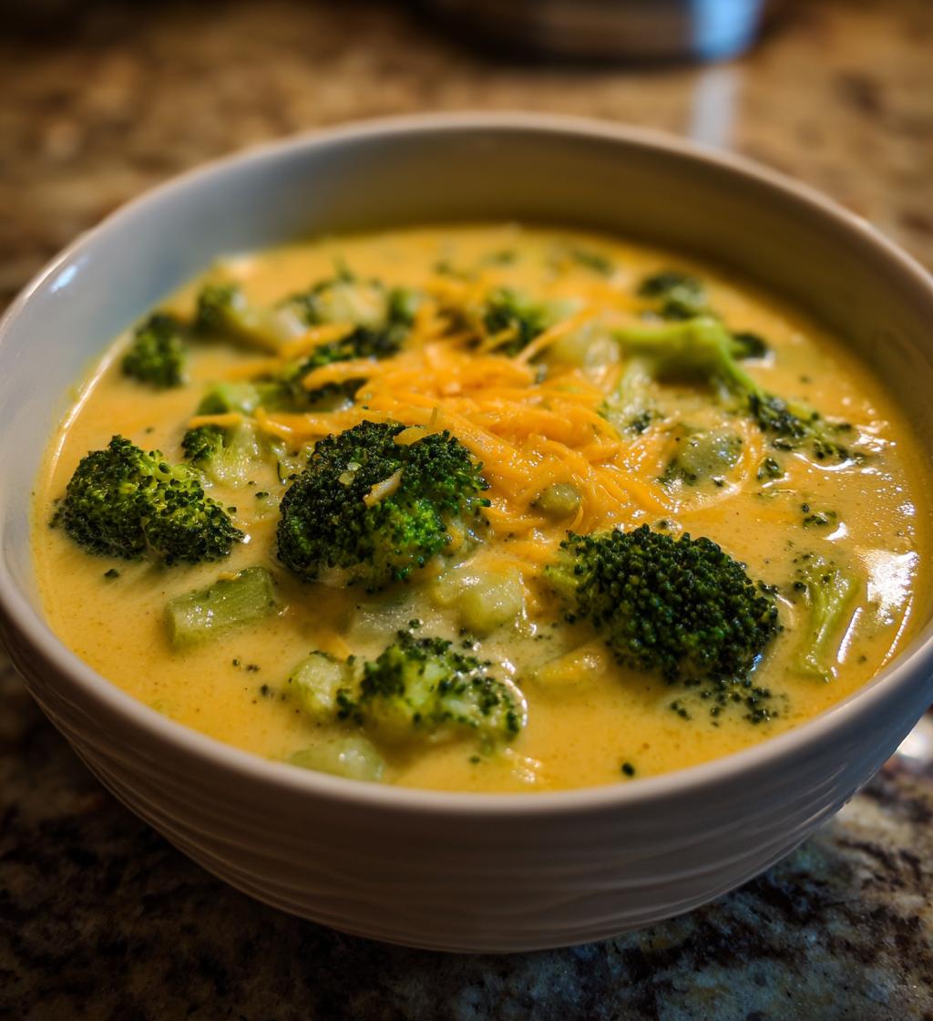crockpot potato broccoli cheddar soup - detail 1