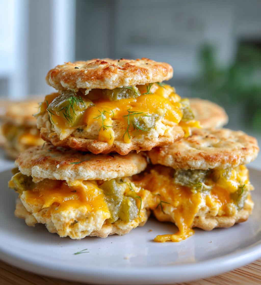 dill pickle cheese ritz bites - detail 1