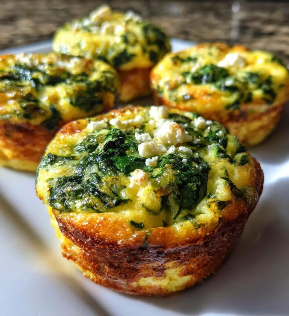 egg muffins with spinach and feta