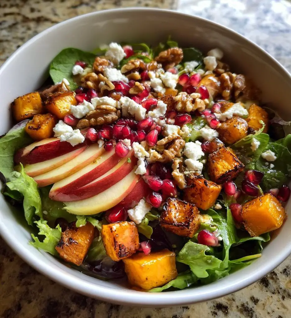 fall salad with maple lime dressing