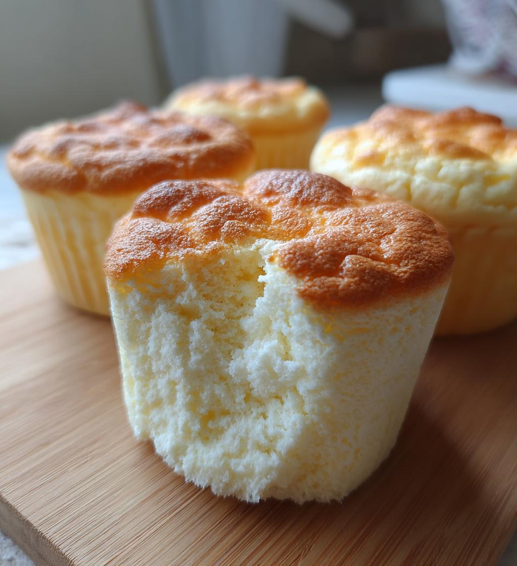 fluffy japanese cotton cheesecake cupcakes - detail 1