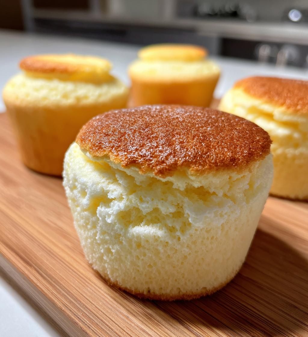 fluffy japanese cotton cheesecake cupcakes