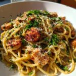 garlic butter sausage pasta