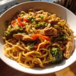 garlic chicken lo mein