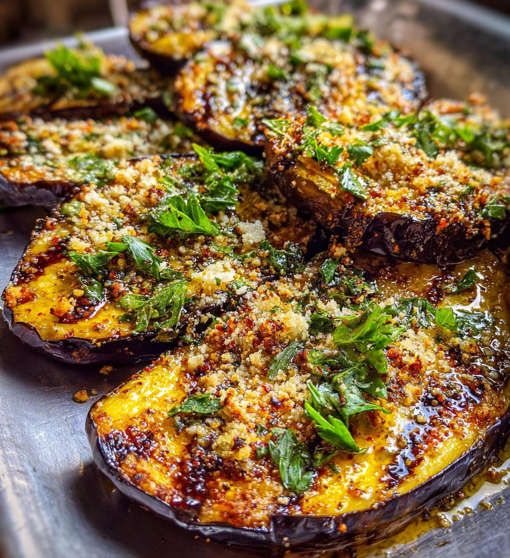 garlic parmesan grilled eggplant - detail 1