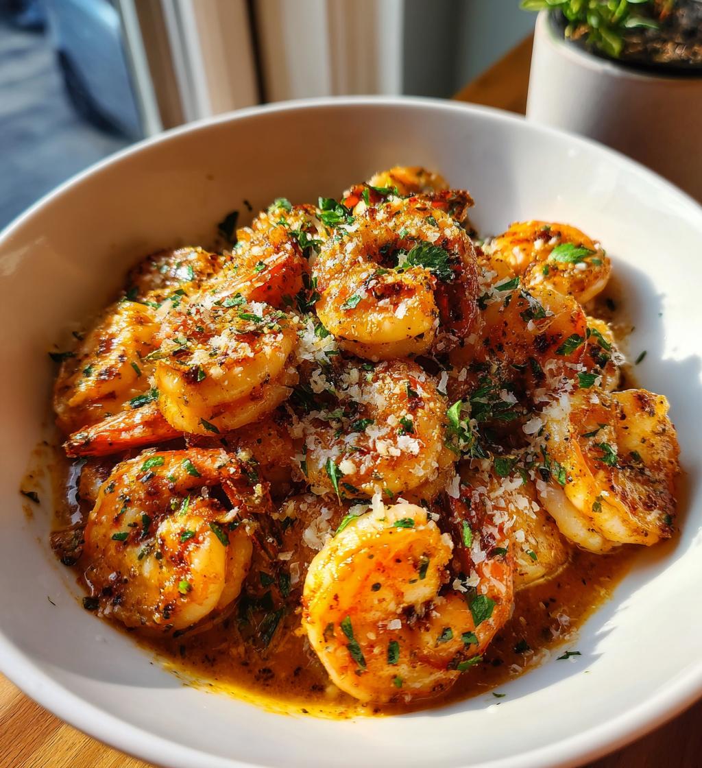 garlic parmesan shrimp - detail 1