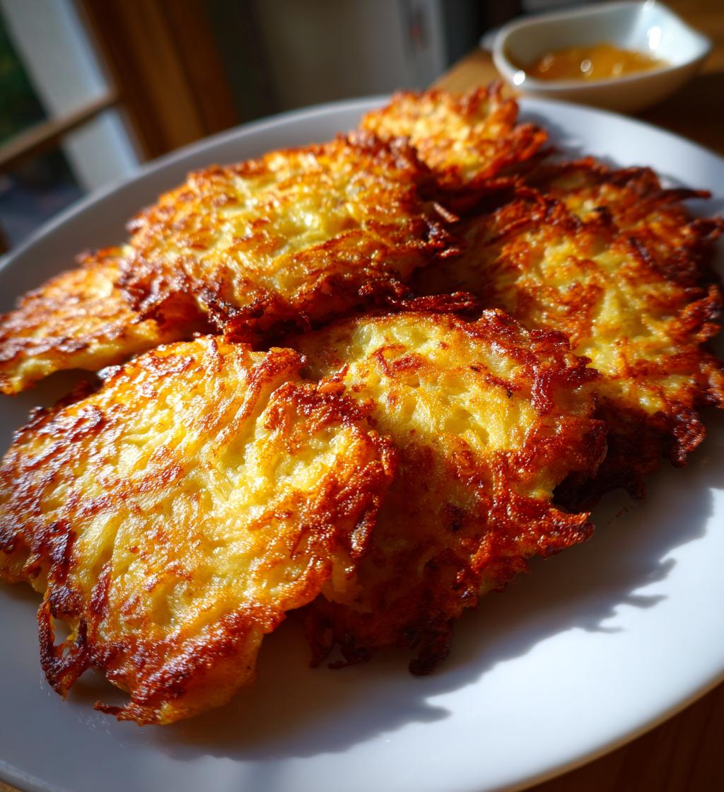 german potato pancakes kartoffelpuffer - detail 1