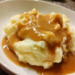gravy over mashed potatoes