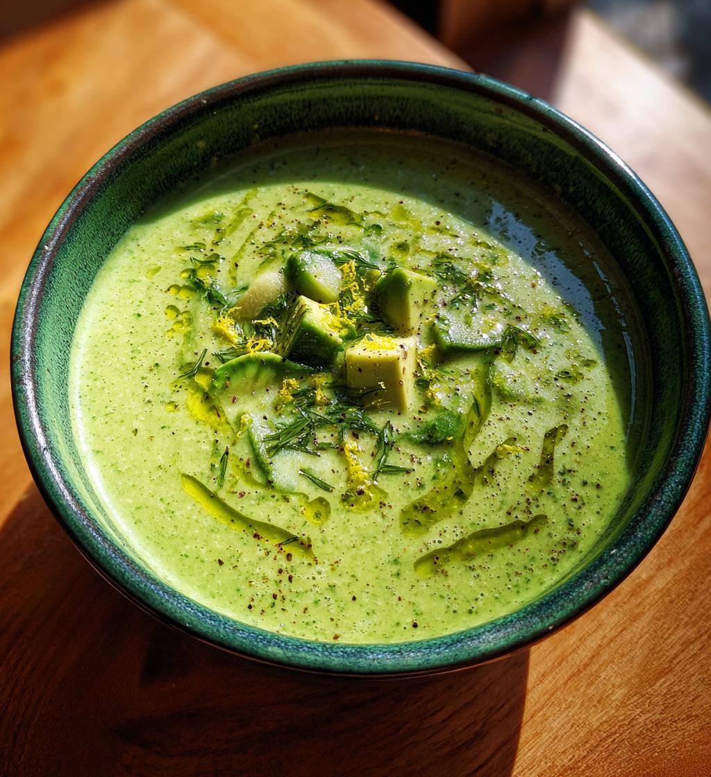 green detox soup - detail 1