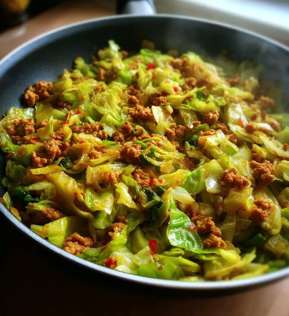 ground turkey cabbage skillet