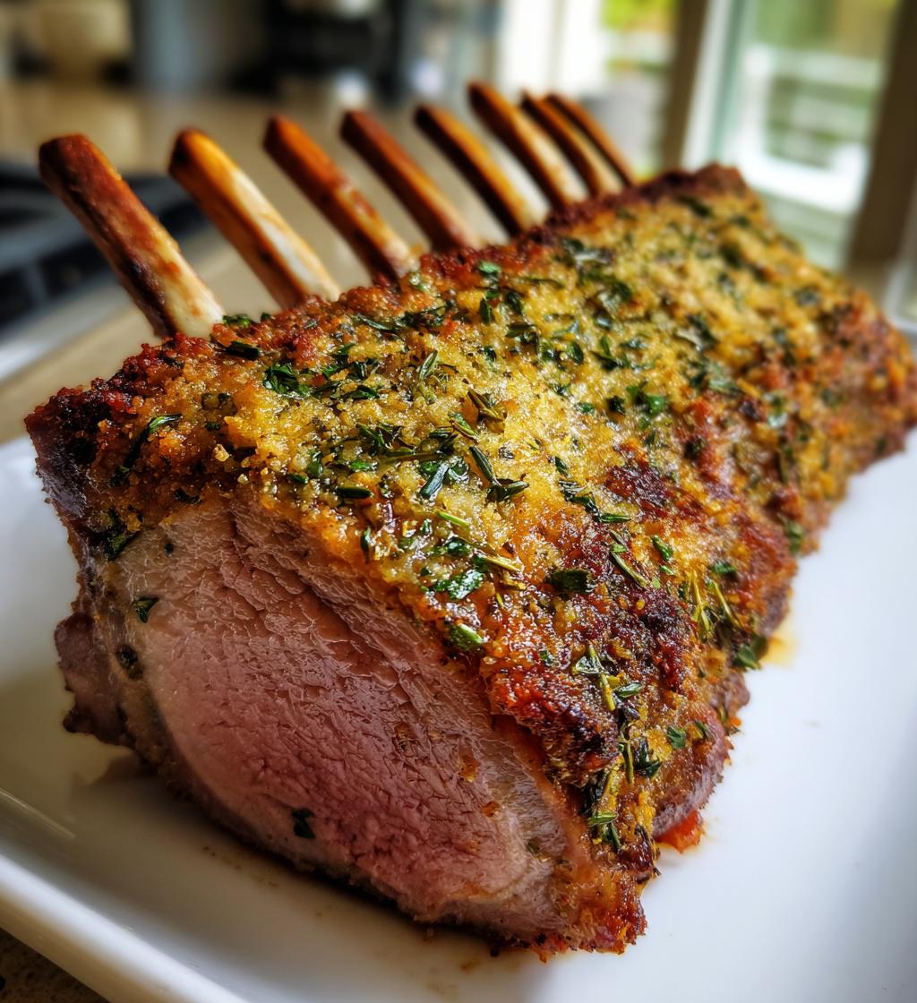herb crusted rack of lamb - detail 1