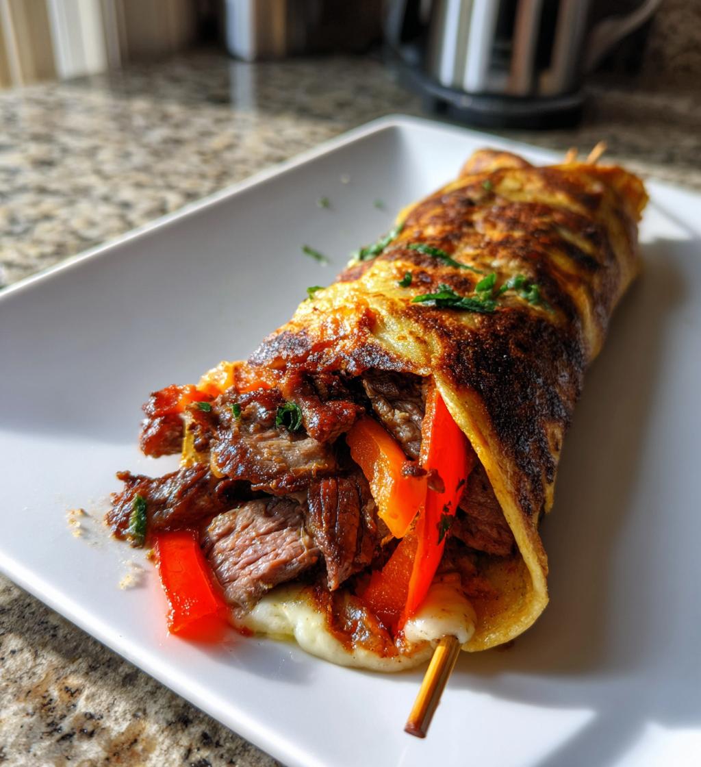 keto philly cheesesteak roll ups - detail 1