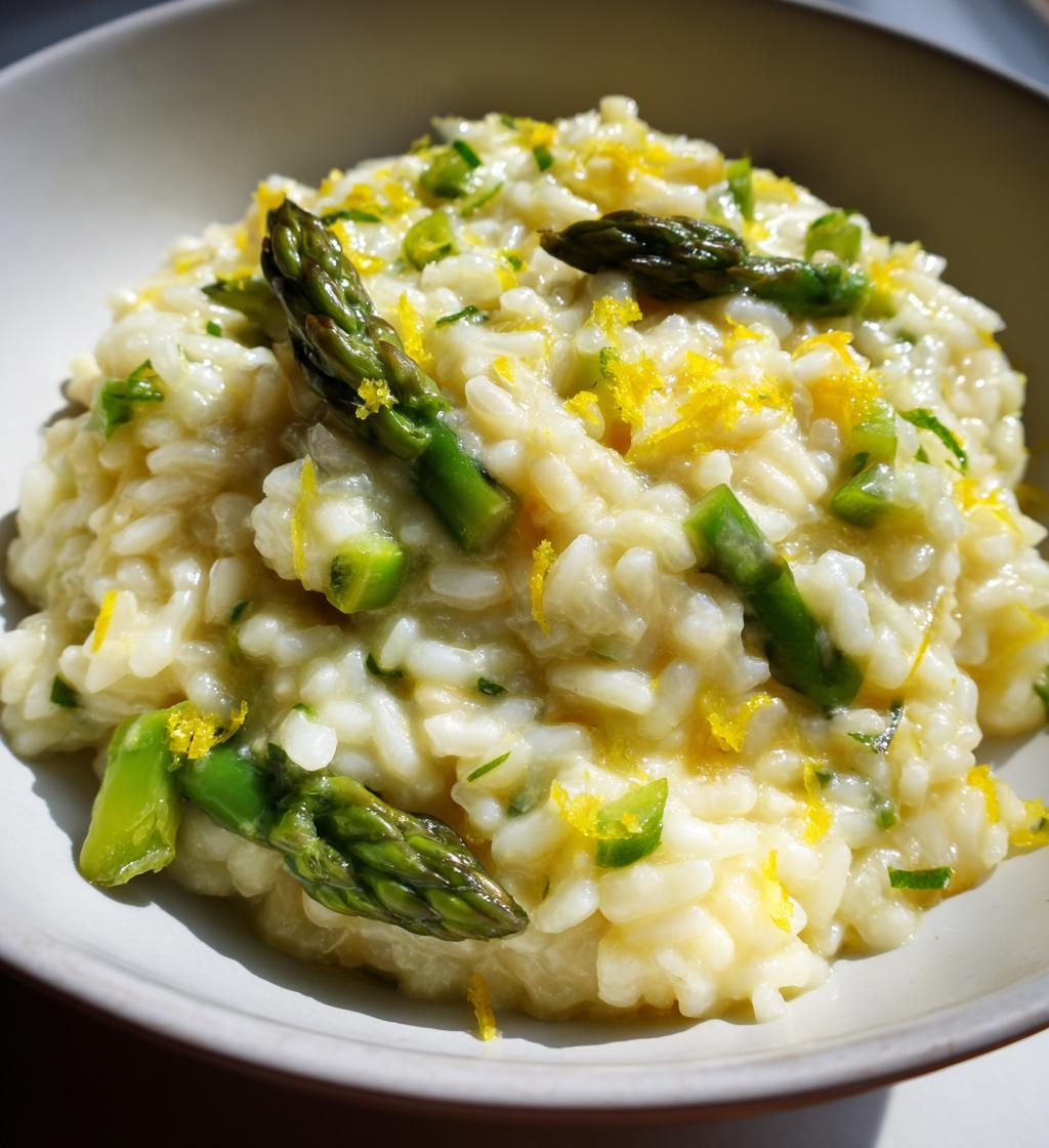 lemon asparagus risotto - detail 1