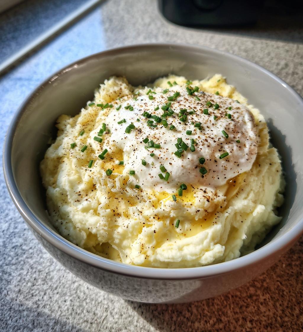 mashed cauliflower with sour cream - detail 1