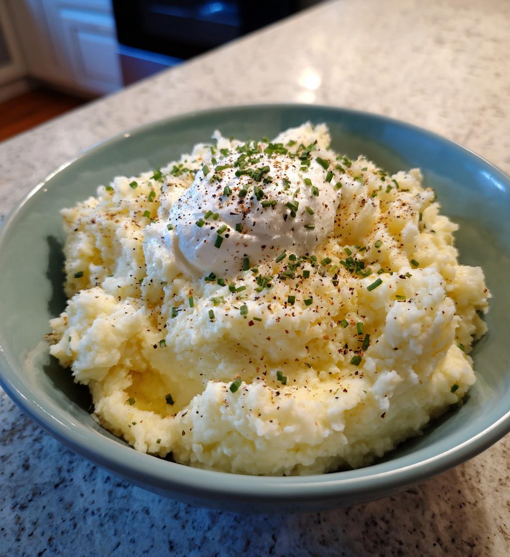 mashed cauliflower with sour cream