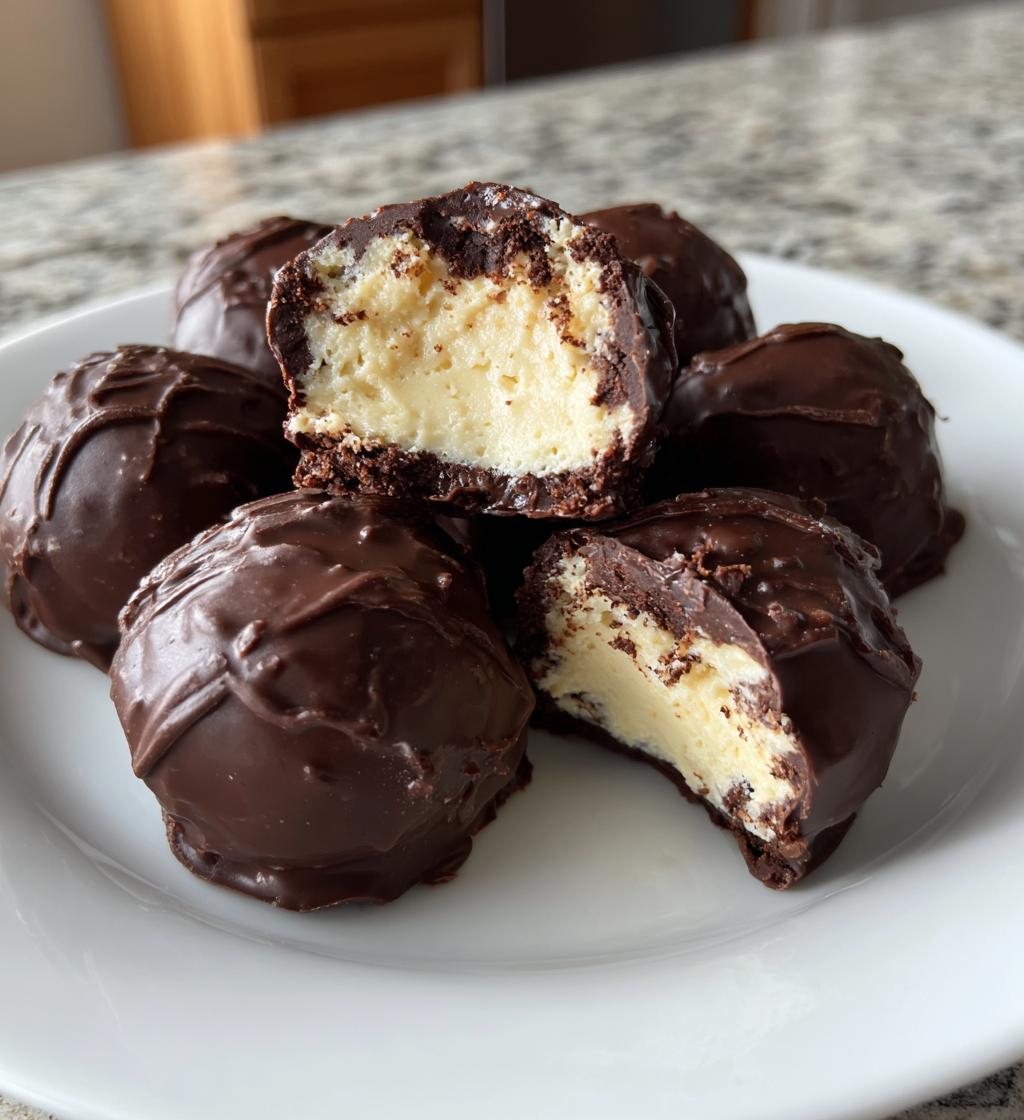 no bake peanut butter cheesecake balls - detail 1