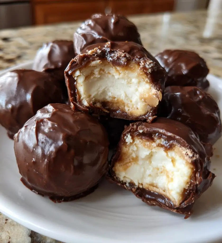 no bake peanut butter cheesecake balls