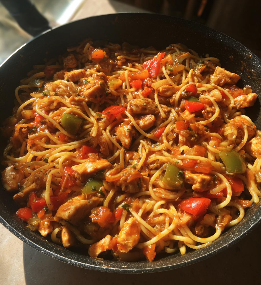 one pot barbecue chicken pasta