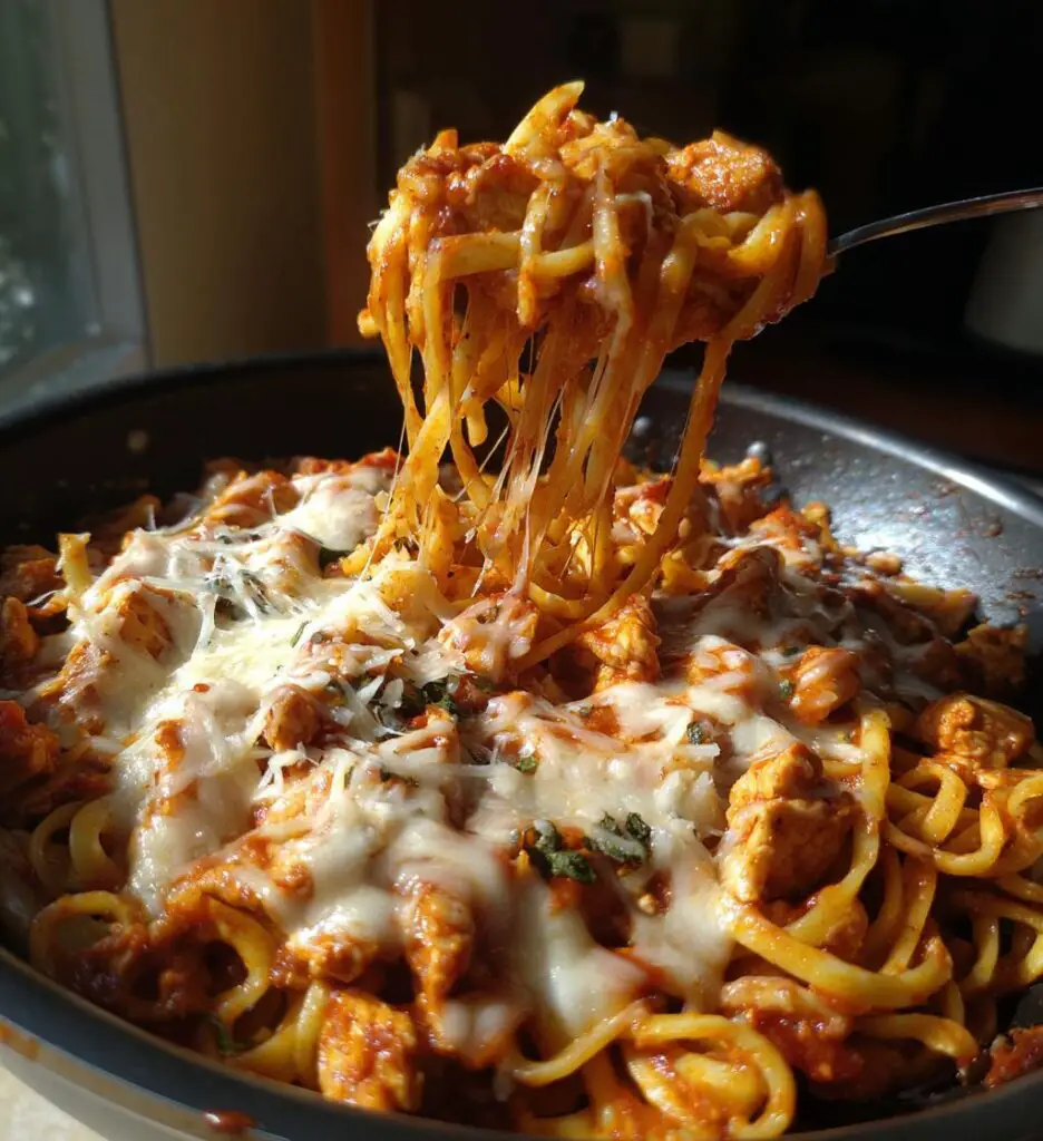 one pot chicken parmesan pasta