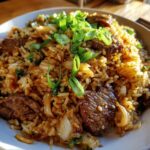 onion beef fried rice recipe