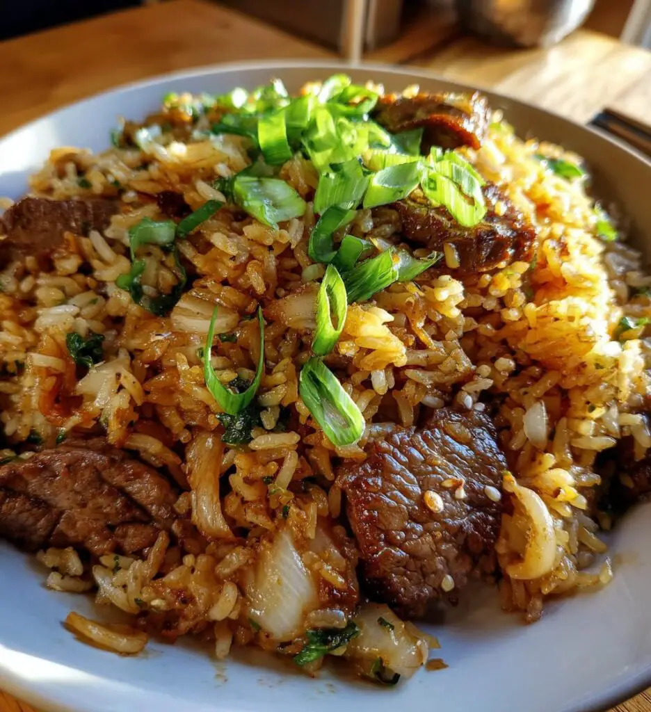 onion beef fried rice recipe